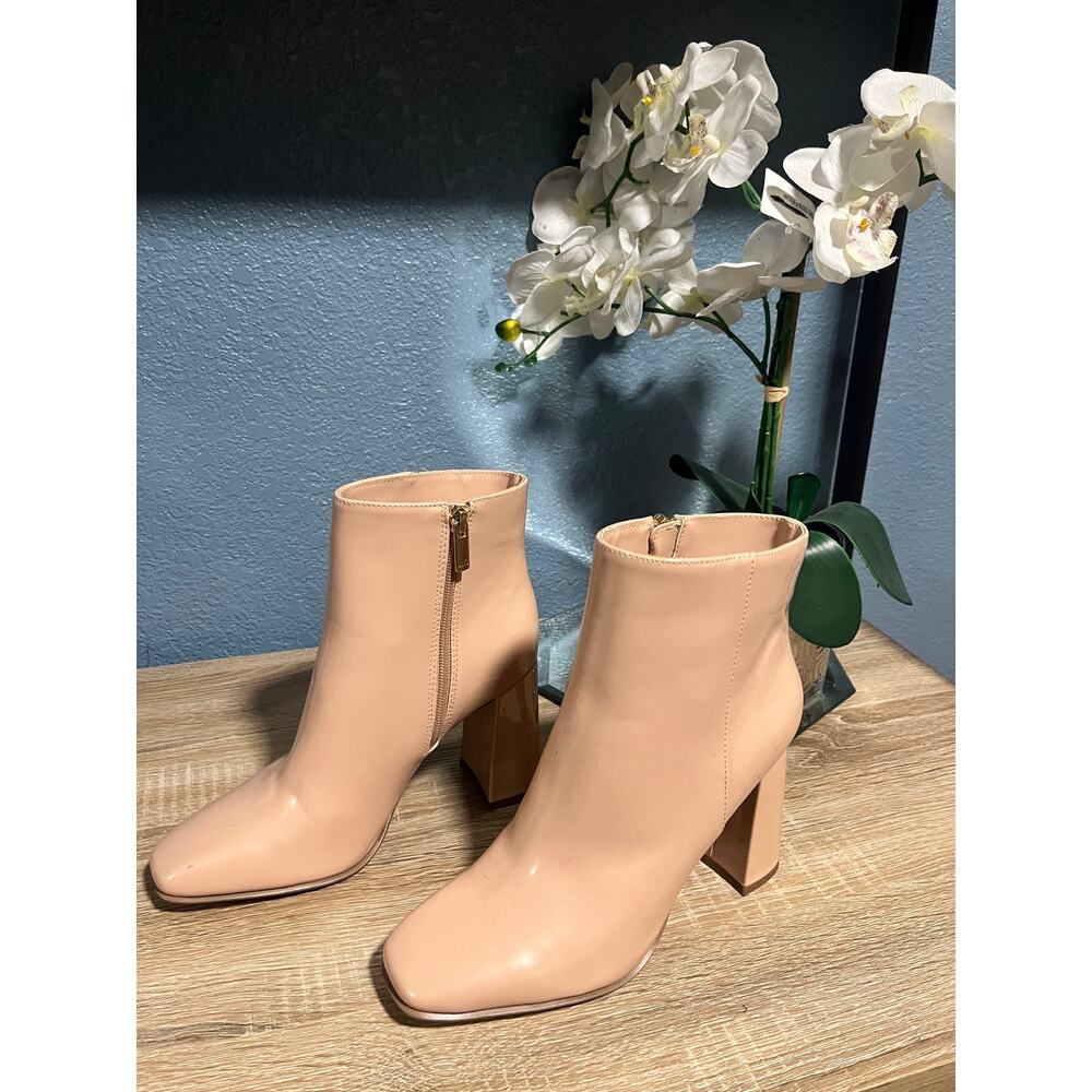 JLO JENNIFER LOPEZ Josey Nude Bootie Size 8/38 1/2